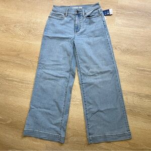 Lands’ End Recover High Rise Wide Leg Light Washed Blue Jeans 27” Inseam US 2
